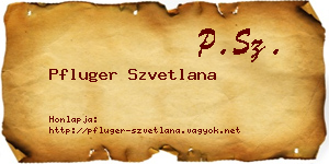 Pfluger Szvetlana névjegykártya